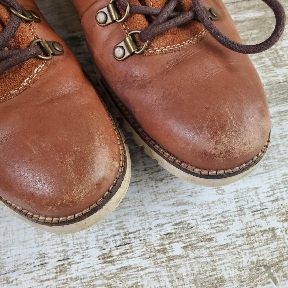 Cole Haan Zerogrand Mens Boots Sz 9 M Brown Leather Waterproof Hiking Boots‎